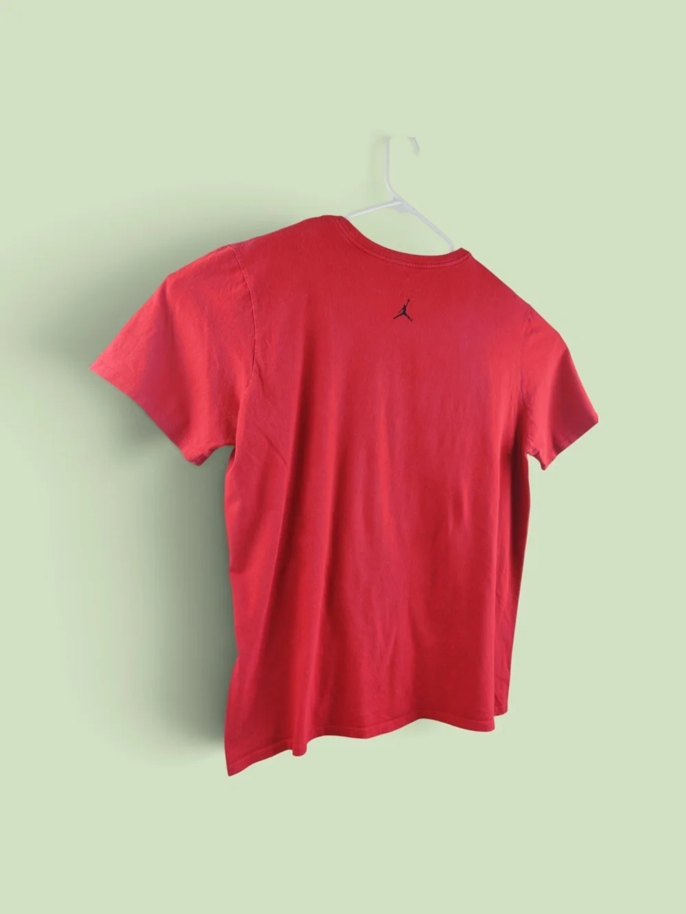 Jordan Red Short Sleeve Tee with Black Jumpman Logo